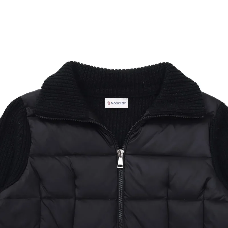 Replica Moncler M30 Knit Down Jacket Black Women Reps - RepLuxe