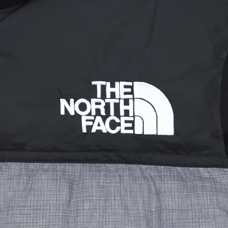 Replica The North Face Nuptse Vest Grey Black Reps - RepLuxe