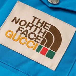 Replica THE NORTH FACE GUCCI Down Vest Blue Reps - RepLuxe