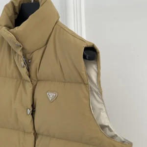 Replica Prada 25Ss Down Vest Camel Classic Style Reps - RepLuxe
