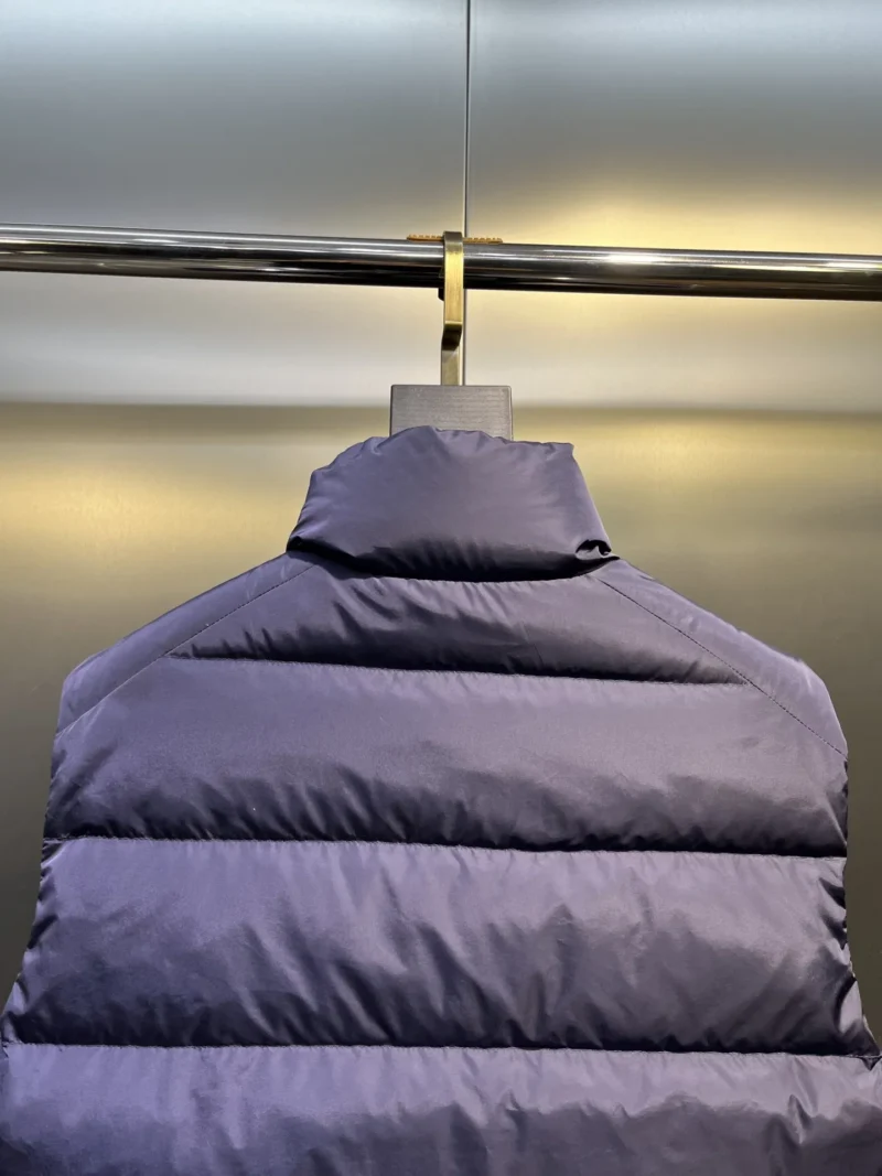 Replica Prada Minimalist Down Vest Blue Stand Collar Reps - RepLuxe
