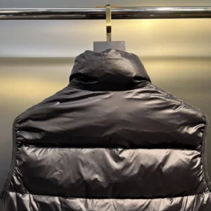Replica Prada Minimalist Down Vest Black Stand Collar Reps - RepLuxe