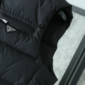 Replica Prada Re-Nylon Down Vest Cocoa Brown Reps - RepLuxe