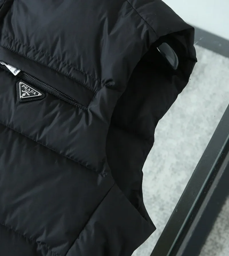 Replica Prada Re-Nylon Down Vest Cocoa Brown Reps - RepLuxe