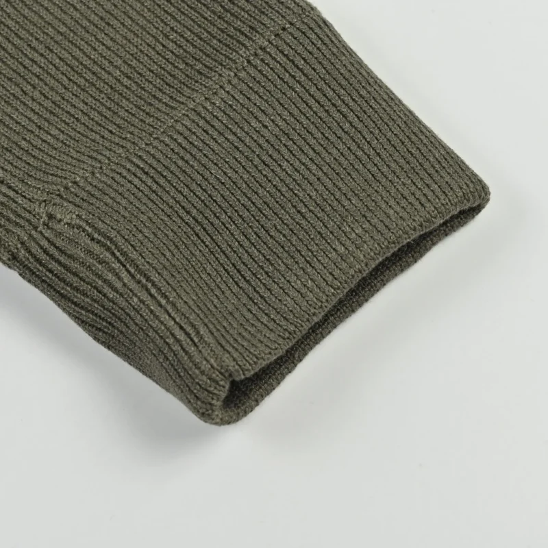 Replica Moncler Knit Hooded Down Jacket Olive Reps - RepLuxe