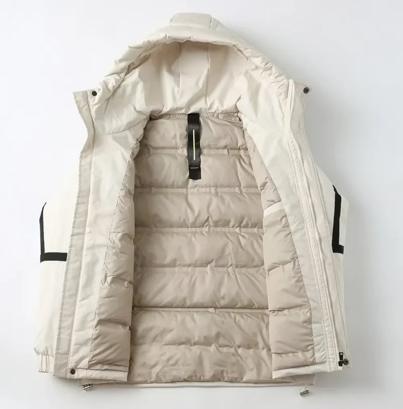 Replica Prada Hooded Down Jacket White Unisex Reps - RepLuxe