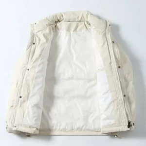 Replica Prada Letter Down Jacket White Unisex Reps - RepLuxe