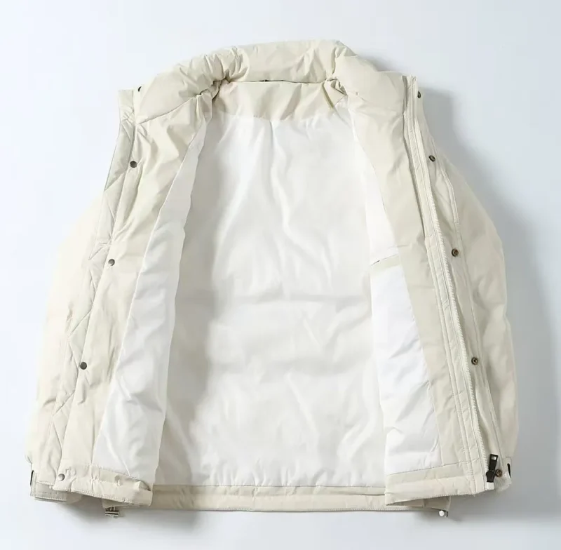 Replica Prada Letter Down Jacket White Unisex Reps - RepLuxe