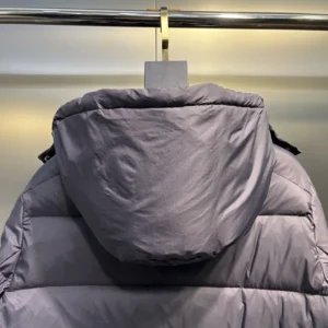 Replica Prada Down Jacket Grey Hooded Style Reps - RepLuxe