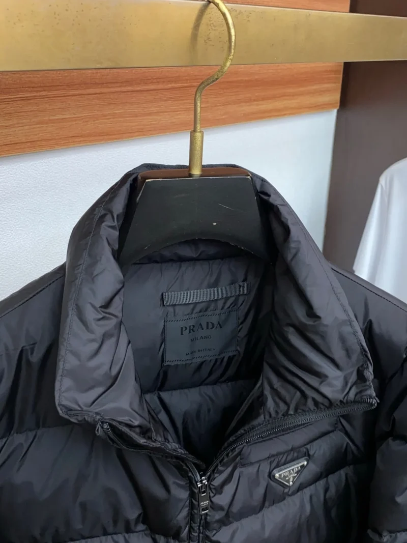 Replica Prada Fall Winter Stand Collar Down Jacket Black Reps - RepLuxe