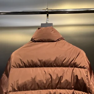 Replica Prada Biker Down Jacket Brown Hooded Reps - RepLuxe