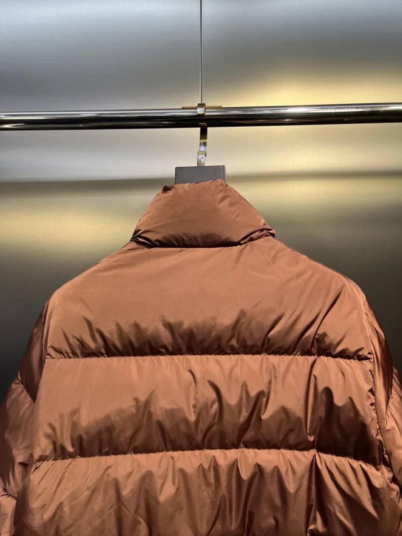 Replica Prada Biker Down Jacket Brown Hooded Reps - RepLuxe