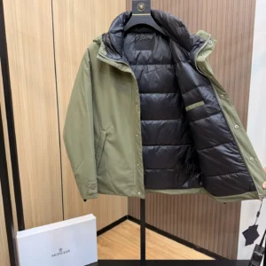 Replica Prada Down Jacket Olive Green Hooded Reps - RepLuxe