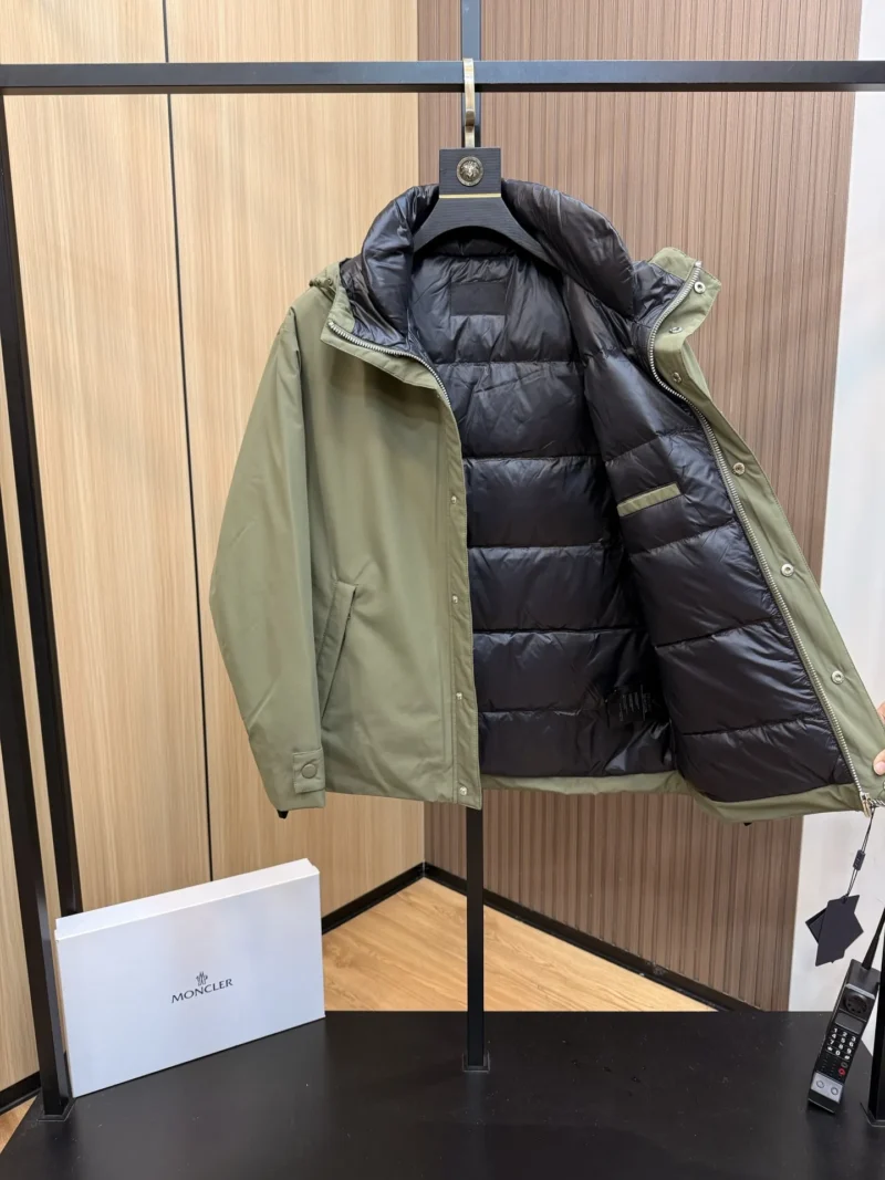 Replica Prada Down Jacket Olive Green Hooded Reps - RepLuxe