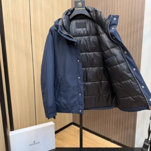 Replica Prada Down Jacket Hooded Blue Parka Reps - RepLuxe