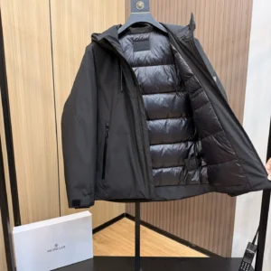Replica Prada Down Jacket Black Hooded Style Reps - RepLuxe
