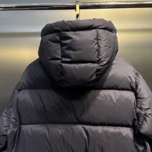 Replica Prada Down Jacket Grey Hooded Puffer Reps - RepLuxe