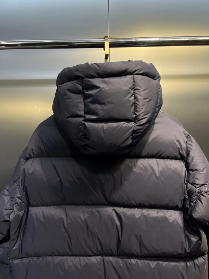 Replica Prada Down Jacket Grey Hooded Puffer Reps - RepLuxe