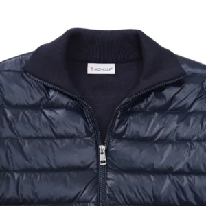 Replica Moncler M29 Knit Down Jacket Navy Blue Reps - RepLuxe