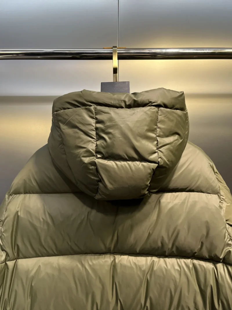 Replica Prada Down Jacket Olive Green Hooded Reps - RepLuxe