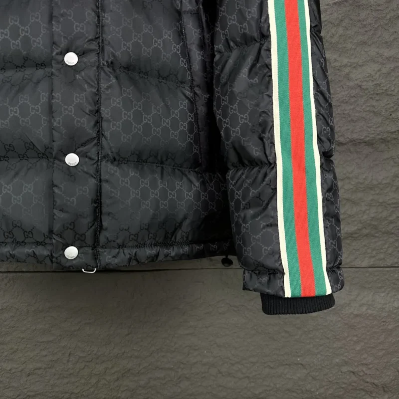 Replica Gucci FW Caban Down Jacket Black Striped Reps - RepLuxe