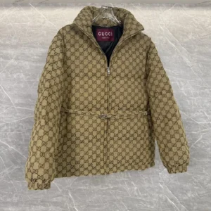 Replica Gucci Classic GG Down Jacket Beige Monogram Reps - RepLuxe