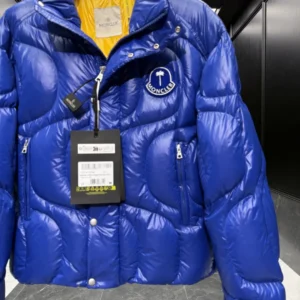 Replica Moncler Palm Angels Haunani Puffer Jacket Blue Reps - RepLuxe