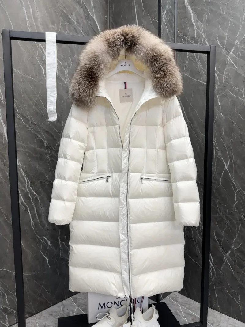 Replica Moncler Boedic Down Jacket White Fur Trim Reps - RepLuxe