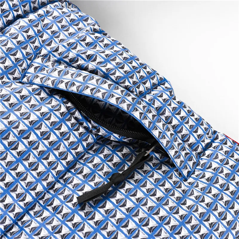 Replica Supreme TNF Studded Logo Hooded Puffer Blue Reps - RepLuxe