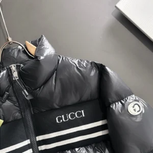 Replica Gucci Longue Saion Down Jacket Black Quilted Reps - RepLuxe
