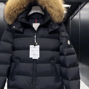 Replica Moncler Mayaf Short Down Jacket Black Hooded Reps - RepLuxe