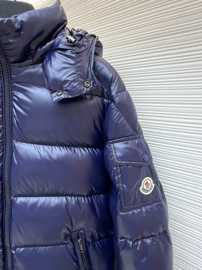 Replica Moncler Maya Down Jacket Navy Blue Hooded Reps - RepLuxe