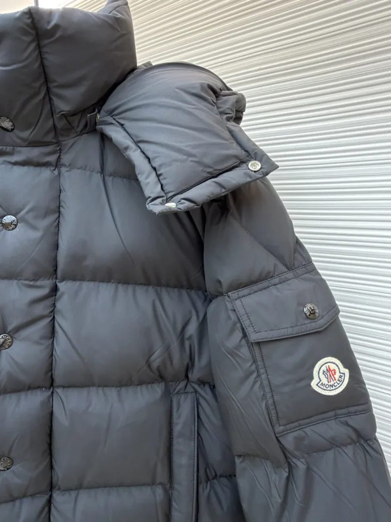 Replica Moncler Maya Down Jacket Black Hooded Reps - RepLuxe