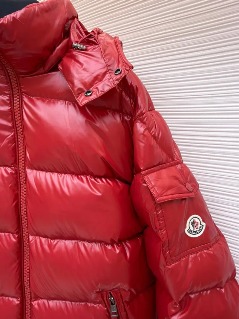 Replica Moncler Maya Down Jacket Red Hooded Reps - RepLuxe