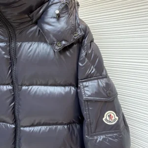 Replica Moncler Maya Down Jacket Navy Hooded Reps - RepLuxe