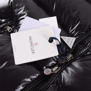 Replica Moncler Maya Down Jacket Black Hooded Reps - RepLuxe