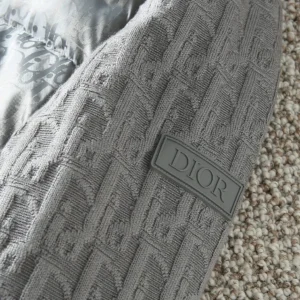 Replica Dior Knit Down Jacket Grey Unisex Style Reps - RepLuxe