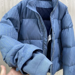 Replica Dior CD Classic Down Jacket Blue Oblique Reps - RepLuxe