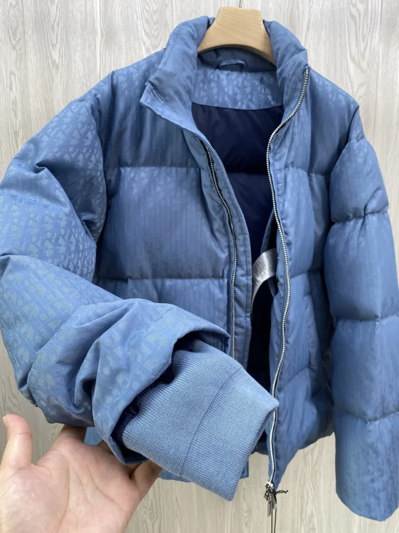Replica Dior CD Classic Down Jacket Blue Oblique Reps - RepLuxe