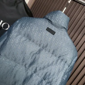 Replica Dior Down Jacket Blue Logo Series Reps - RepLuxe