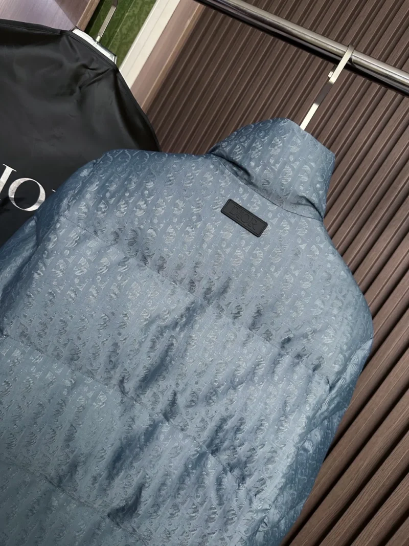 Replica Dior Down Jacket Blue Logo Series Reps - RepLuxe