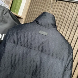 Replica Dior Down Jacket Black Logo Series Reps - RepLuxe