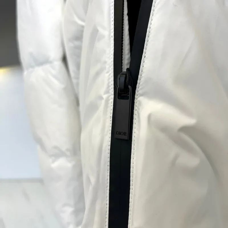 Replica Dior Glacier Down Jacket White Hooded Reps - RepLuxe