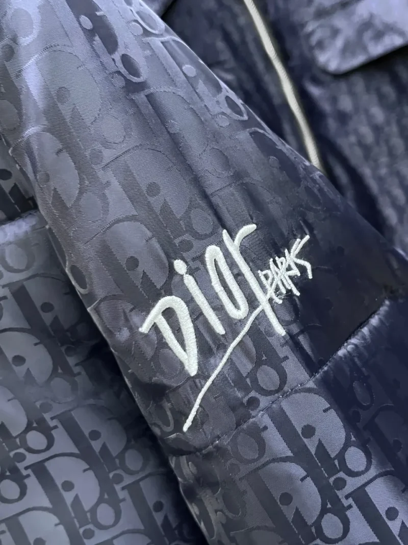 Replica Dior Winter Down Jacket Blue Monogram Puffer Reps - RepLuxe