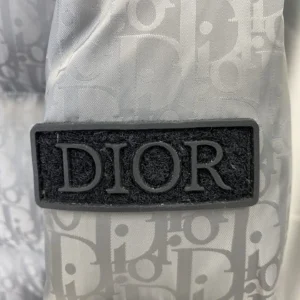 Replica Dior Oblique Down Jacket Grey Stand Collar Reps - RepLuxe