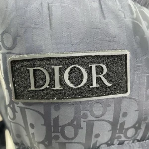 Replica Dior Oblique Down Jacket Navy Blue Stand Collar Reps - RepLuxe