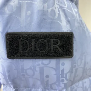 Replica Dior Oblique Down Jacket Blue Stand Collar Reps - RepLuxe