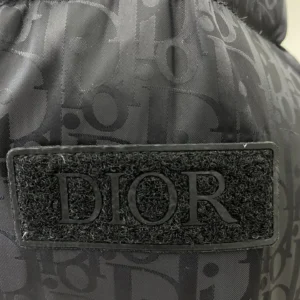 Replica Dior Oblique Down Jacket Black Stand Collar Reps - RepLuxe