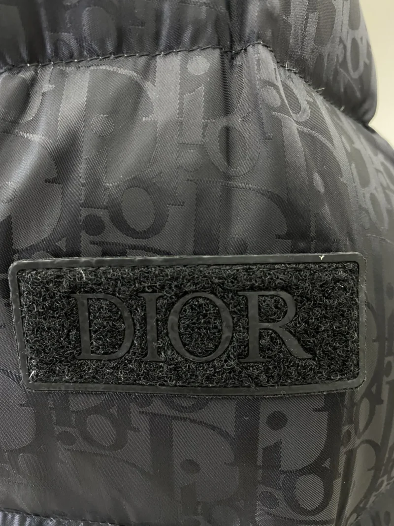 Replica Dior Oblique Down Jacket Black Stand Collar Reps - RepLuxe