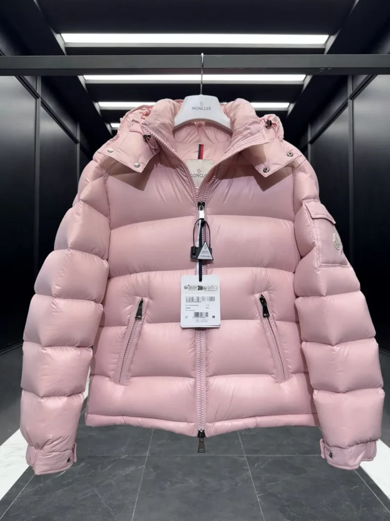 Replica Moncler Maire Short Down Jacket Pink Glossy Reps - RepLuxe